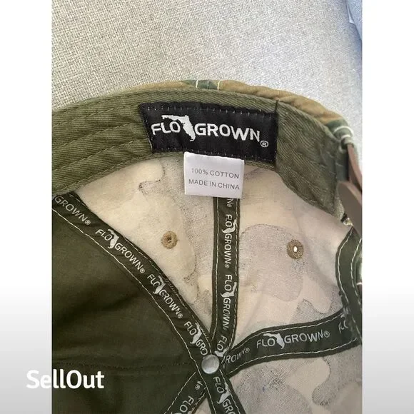 USMC FloGrown Camo Baseball Cap Unisex Adjustable Strapback Hat - Picture 3 of 4